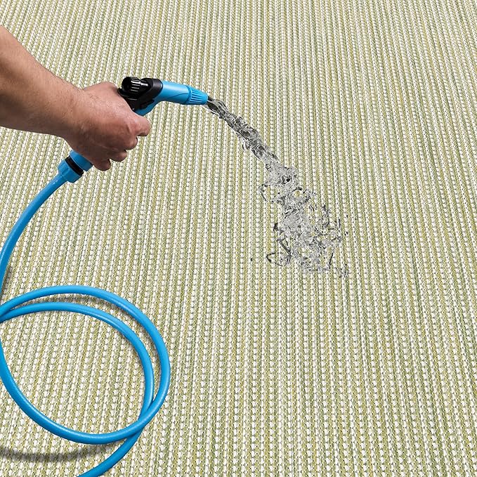 Keen Home Design Terrace Outdoor Area Rug - 9x12 Washable Indoor/Outdoor Rug for Patio, Kitchen, Balcony, Beach, Garden, Deck and Porch, Size: 8'10"x12'
