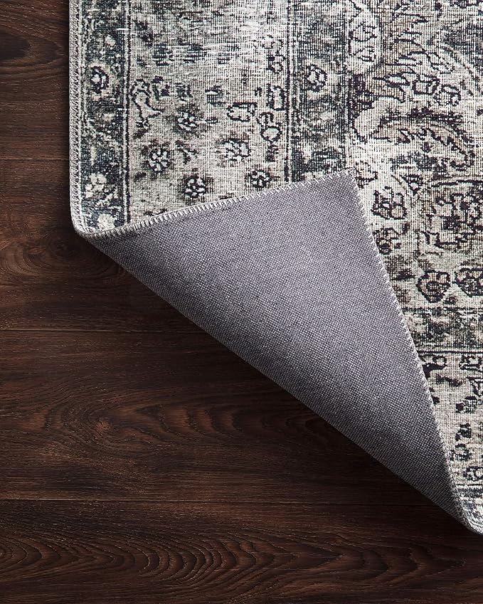 Loloi Layla Collection LAY-06 Taupe/Stone 9'-0" x 12'-0" .13" Thick Area Rug, Soft, Durable, Vintage Inspired, Distressed, Low Pile, Non-Shedding, Easy Clean, Printed, Living Room Rug
