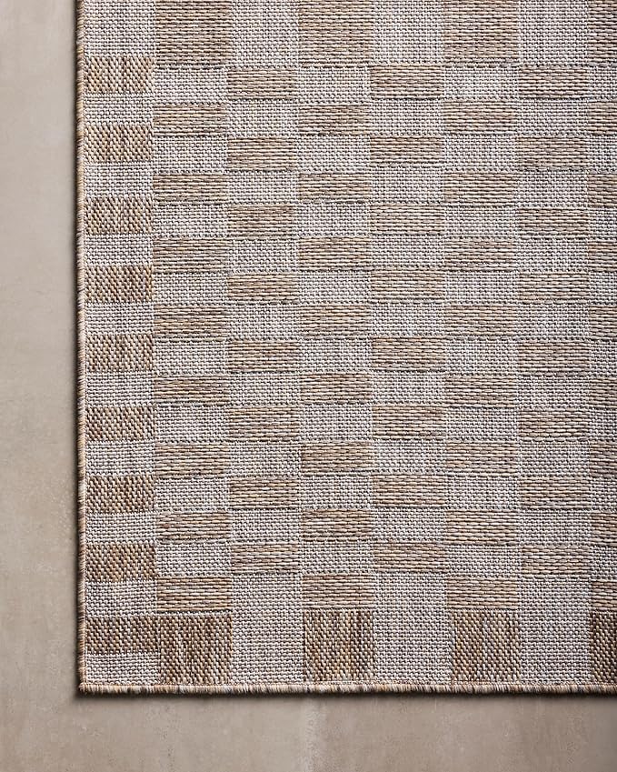 Loloi Amber Lewis Topanga Collection TOP-03 Natural/Dove 5'-3" x 7'-6" Indoor/Outdoor Area Rug