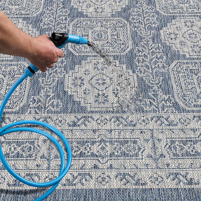 Keen Home Design Terrace Outdoor Runner Rug - 2x6 Washable Indoor/Outdoor Rug for Patio, Kitchen, Balcony, Beach, Garden, Deck and Porch, Size: 2'2"x5'7"
