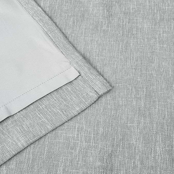 Vision Home Silver Gray Pinch Pleated Full Blackout Curtains Room Darkening Window Curtains 72 inch for Living Room Bedroom Thermal Insulated Pinch Pleat Drapes with Hooks Back Tab 2 Panel 40" Wx72 L