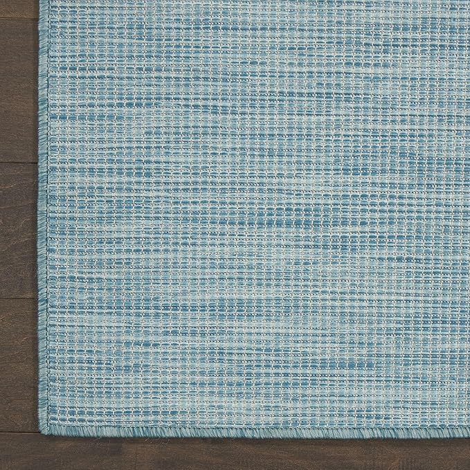 Nourison Home Positano 8' x 10' Aqua Fabric Modern Area Rug (8' x 10')