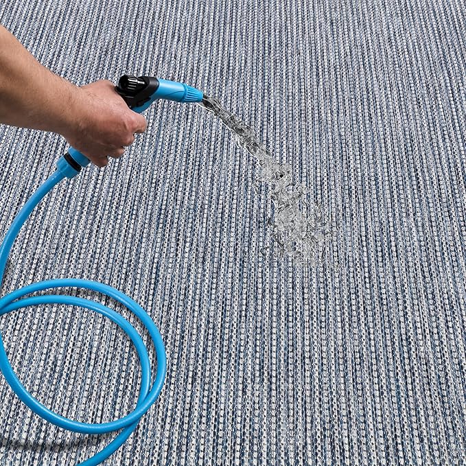 Keen Home Design Terrace Outdoor Area Rug - 9x12 Washable Indoor/Outdoor Rug for Patio, Kitchen, Balcony, Beach, Garden, Deck and Porch, Size: 8'10"x12'