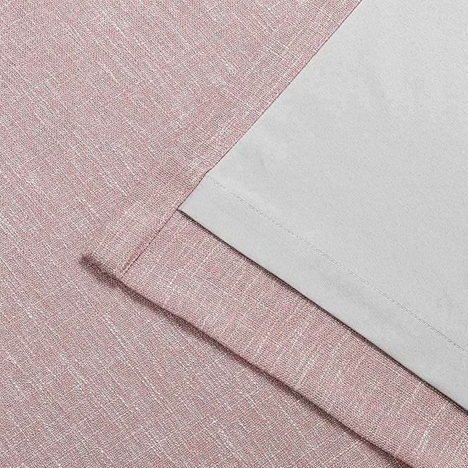 Vision Home Pink Pinch Pleated Full Blackout Curtains Room Darkening Window Panels 108 inch for Girls Bedroom Living Room Thermal Insulated Pinch Pleat Pink Drapes with Hooks Back Tab 40" Wx108 Lx2