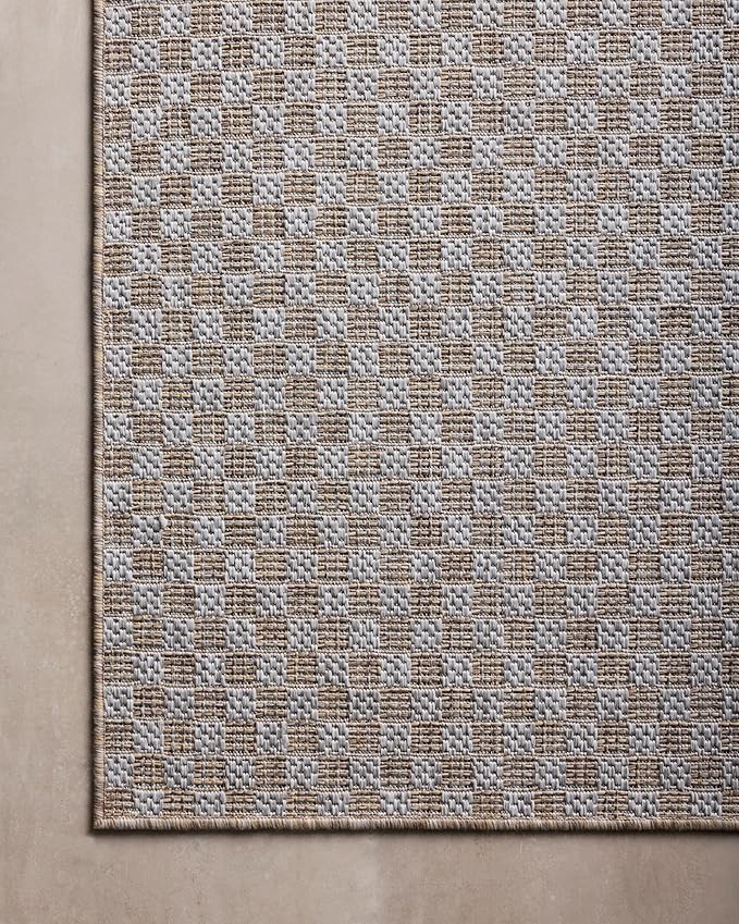 Loloi Amber Lewis Topanga Collection TOP-02 Natural/Silver 7'-10" x 10' Indoor/Outdoor Area Rug
