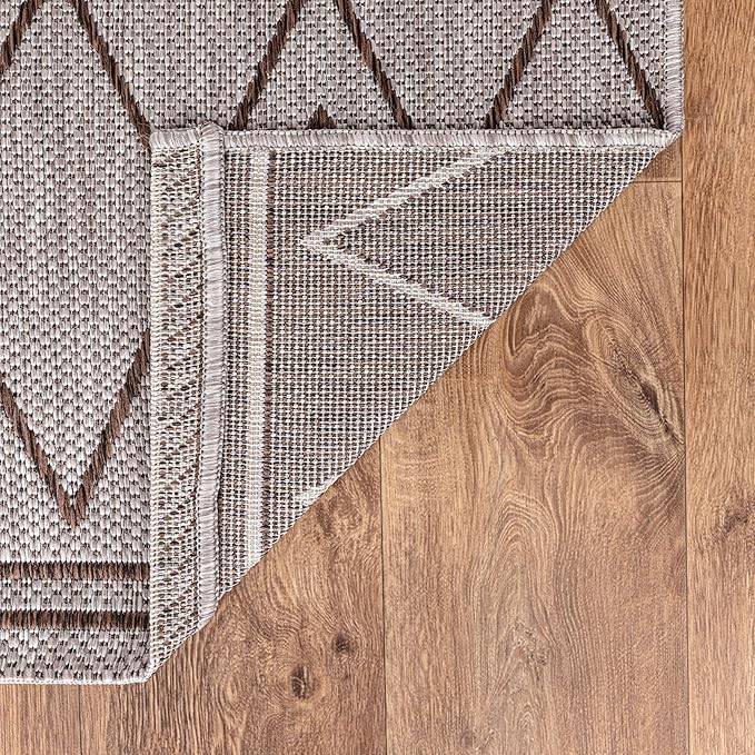 Keen Home Design Terrace Outdoor Area Rug - 4x6 Washable Indoor/Outdoor Rug for Patio, Kitchen, Balcony, Beach, Garden, Deck and Porch, Size: 3'10"x5'7"