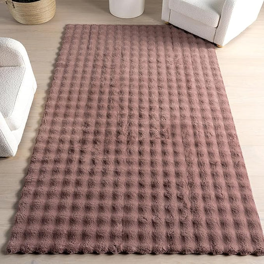 nuLOOM Jeni Checkered 7'6" x 9'6" Machine Washable Area Rug for Living Room Bedroom Dining Room Kitchen, Burgundy