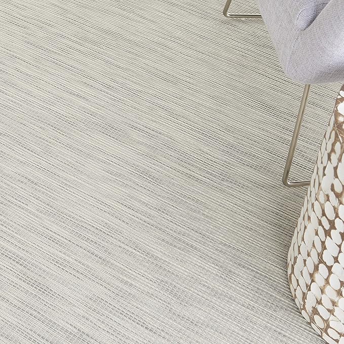 Nourison Positano Indoor/Outdoor Light Grey 10' x 14' Area Rug, Easy Cleaning, Non Shedding, Bed Room, Living Room, Dining Room, Backyard, Deck, Patio (10x14)