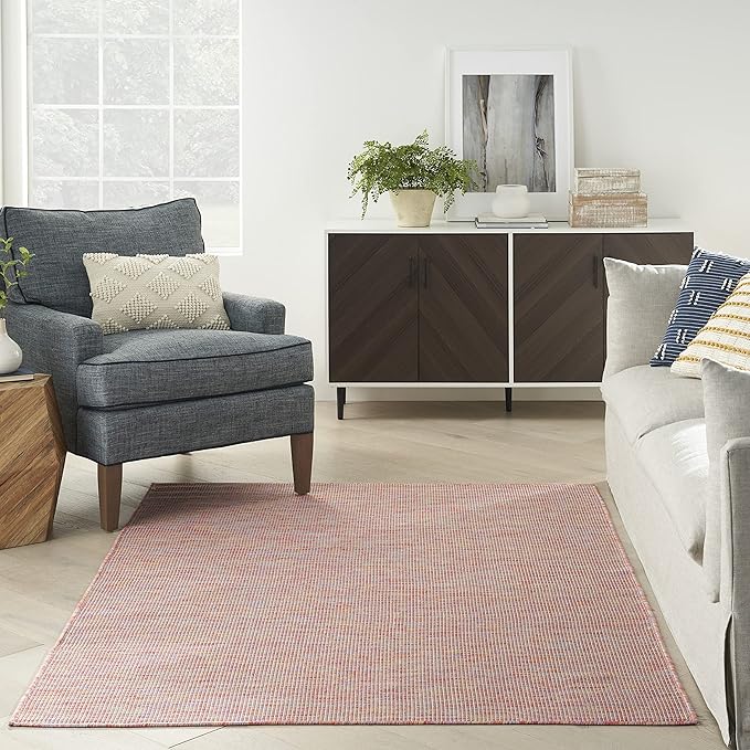 Nourison Home Positano Indoor/Outdoor Rainbow 4' x 6' Area Rug, Easy Cleaning, Non Shedding, Bed Room, Living Room, Dining Room, Backyard, Deck, Patio (4x6)