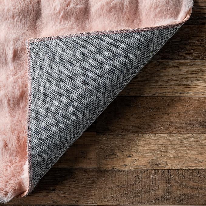 nuLOOM 2' x 8' Cozy Plush SuperiorWash Area Rug, Machine Washable, Non-Slip, Soft Fluffy Shag Carpet for Living Room Bedroom Kids Room Nursery Home Decor, Jeni Blush