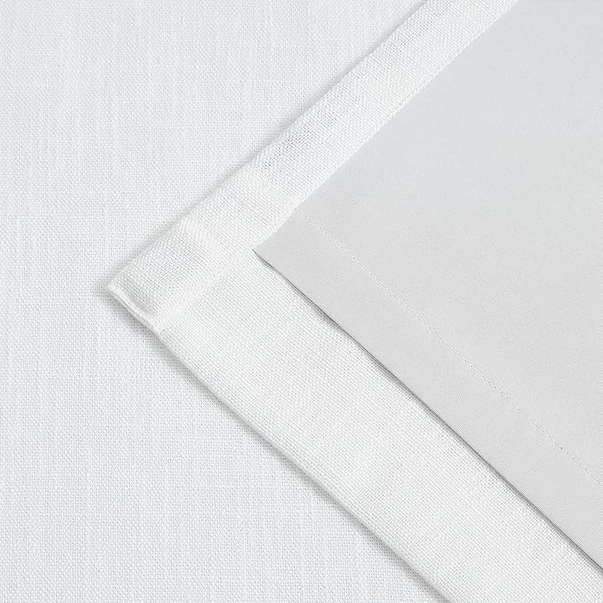 Vision Home White Pinch Pleated Full Blackout Curtains Thermal Insulated Window Curtains 120 inch for Living Room Bedroom Room Darkening Pinch Pleat Drapes with Hooks Back Tab 10 FT 60" Wx120 Lx1