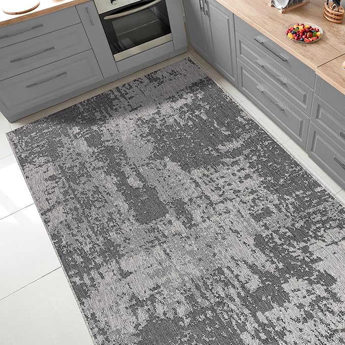 Keen Home Design Terrace Outdoor Area Rug - 10x14 Washable Indoor/Outdoor Rug for Patio, Kitchen, Balcony, Beach, Garden, Deck and Porch, Size: 10'x14'
