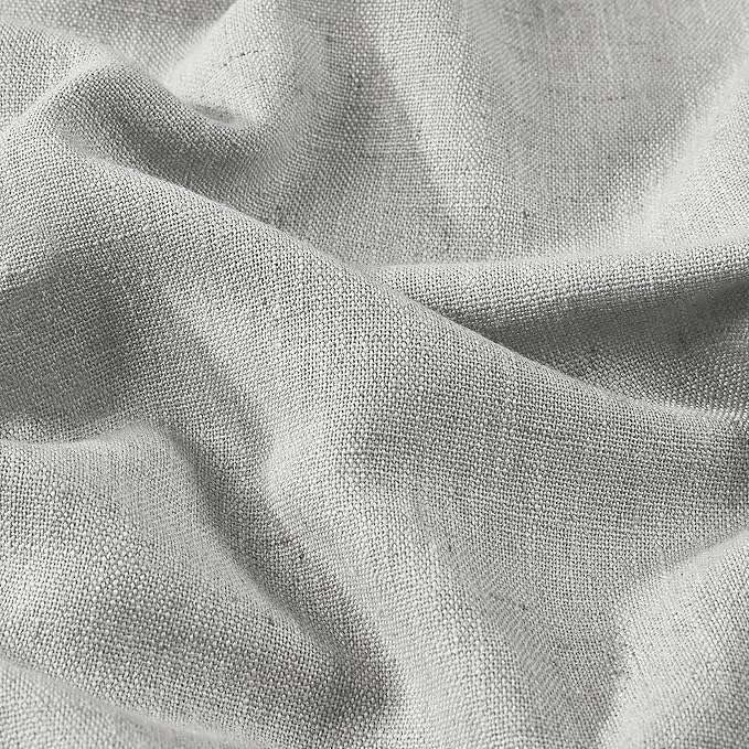 Vision Home Light Gray Pinch Pleated Full Blackout Curtains Linen Blended 60" Wide Thermal Insulated Window Panels for Bedroom Living Room Darkening Pinch Pleat Drapes with Hooks Back Tab 60"Wx72"Lx1