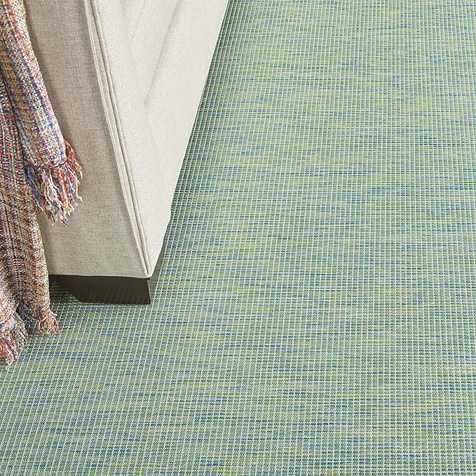 Nourison Home Positano 10' x 14' Blue/Green Fabric Modern Area Rug (10' x 14')