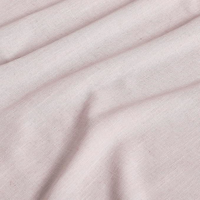 Vision Home Soft Pink Pinch Pleated Full Blackout Curtains Linen Blended Room Darkening Curtain Panels 95 inch for Living Room Bedroom Thermal Insulated Pinch Pleat Drapes with Hooks 8FT 40" Wx95 Lx2
