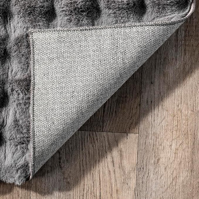 nuLOOM Jeni Checkered 2'6" x 10' Machine Washable Runner Rug for Living Room Bedroom Dining Room Entryway Hallway Kitchen, Dark Grey