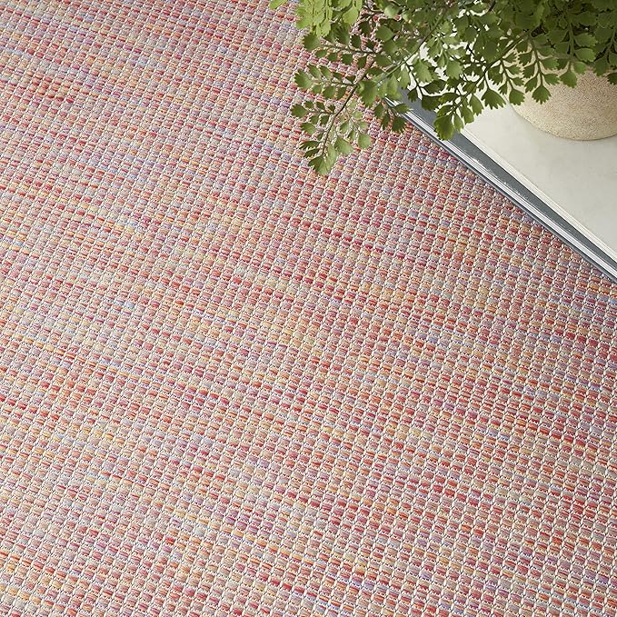 Nourison Home Positano Indoor/Outdoor Rainbow 4' x 6' Area Rug, Easy Cleaning, Non Shedding, Bed Room, Living Room, Dining Room, Backyard, Deck, Patio (4x6)